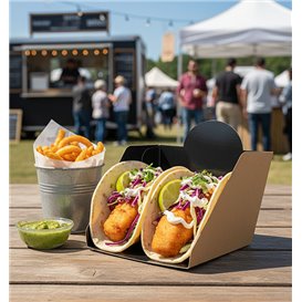 Pappspatel für Hamburger 12x12x10cm (25 Stück) Pappspatel für Hamburger 12x12x10cm (25 Stück)