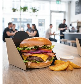 Pappspatel für Hamburger 12x12x10cm (25 Stück) Pappspatel für Hamburger 12x12x10cm (25 Stück)