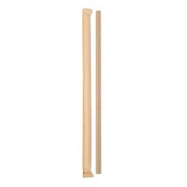 Trinkhalme Papier Gerade Verpackt Kraft Ø0,8x23 cm (100 Stück)