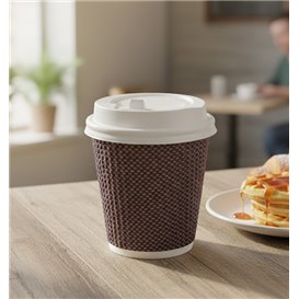 Deckel mit Bohrung für Becher Weiß Ø7,3cm (50 Stück)