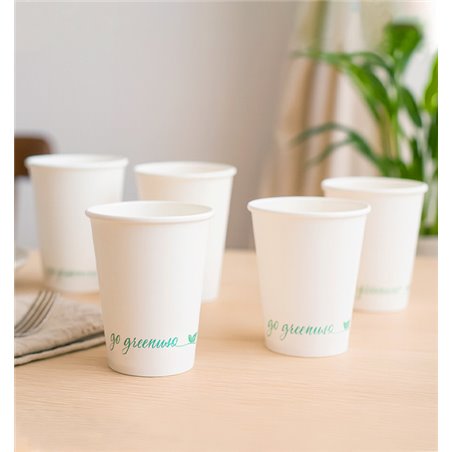 Go Green Weißer Papierbecher 8oz