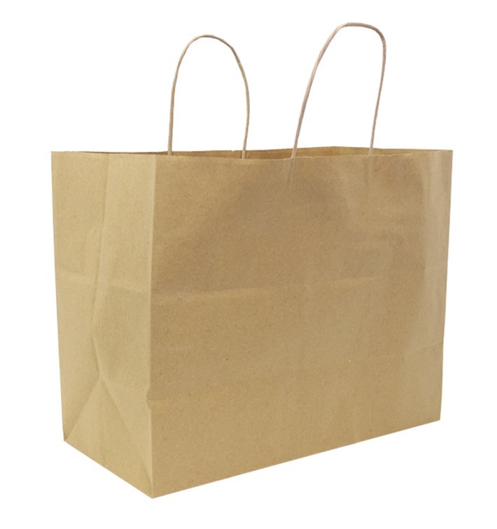Papiertüten Kraft mit Gedrehten Griffen 80g/m² 32+16x26cm (25 Stück) Papiertüten Kraft mit Gedrehten Griffen 80g/m² 32+16x26cm (25 Stück)