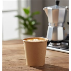 Bio Kaffeebecher To Go Kraft-Kraft 4Oz/120ml Ø6,2cm (50 Stück)