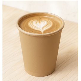 Kaffeebecher To Go Karton Kraft-Kraft 7Oz/210ml Ø7cm (50 Stück)