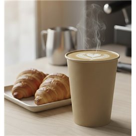 Kaffeebecher Kraft-Kraft 9Oz/280ml Ø7,7cm (1.000 Stück)