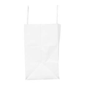 Papiertüten Weiß mit Henkeln 80g/m² 32+16x27cm (25 Stück)