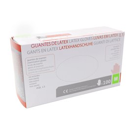 LatexHandschuhe Puderfrei Weiß Größe M (100 Stück)