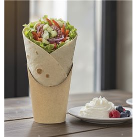 Kraft Kartonbecher für Pommes und Wraps Ø8,1x11,5cm (1.320 stück)