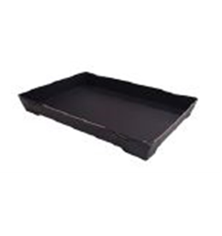Schwarzes Sushi-Tablett aus Karton 22x9cm (600 Stück) Schwarzes Sushi-Tablett aus Karton 22x9cm (600 Stück)