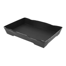Schwarzes Sushi-Tablett aus Karton 16,5x11,5cm (600 Stück)
