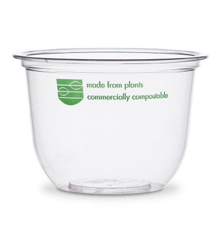 Plastickschale Kompostierbar PLA Transparent 250ml (1000 Stück)