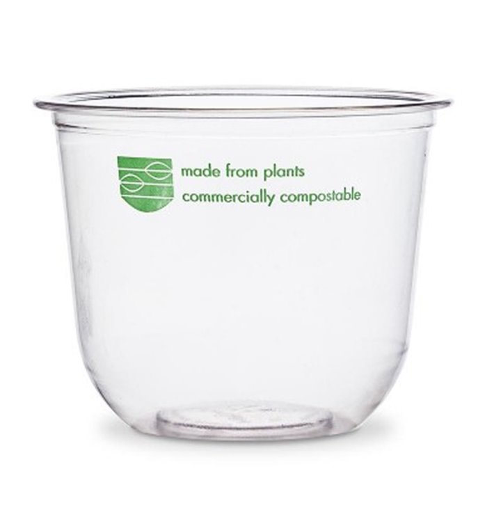 Transparent Kompostierbar PLA-Suppenbecher 320 ml (50 Stück)