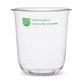 Transparent Kompostierbar PLA-Suppenbecher 360 ml (50 Stück)