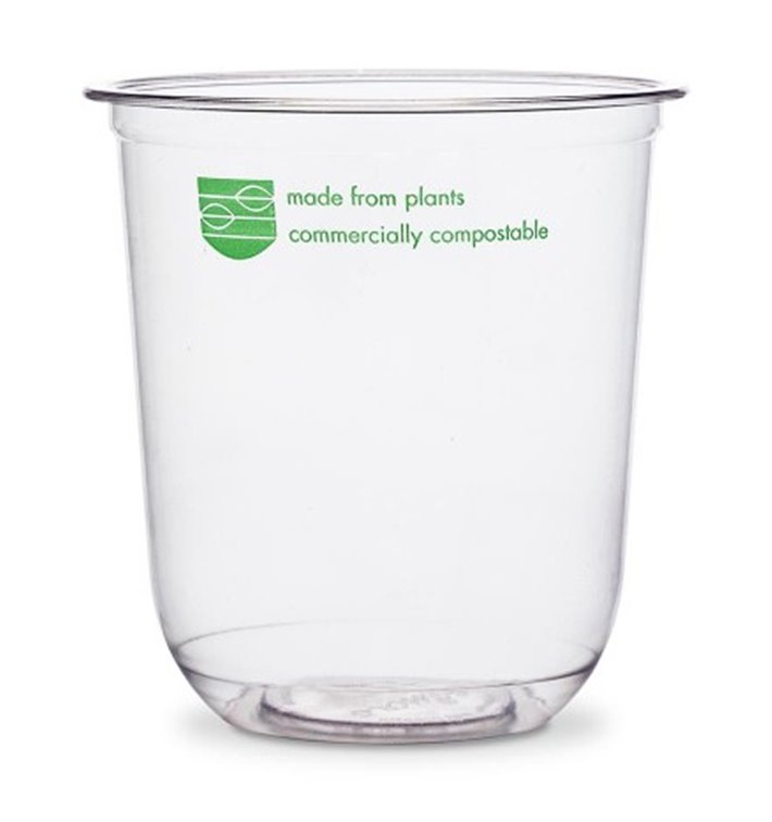 Transparent Kompostierbar PLA-Suppenbecher 360 ml (50 Stück)