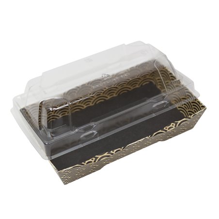 Waves Sushi-Kartonverpackung geschlossen