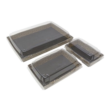 Waves Sushi-Kartonverpackung geöffnet, zeigt Innenansicht