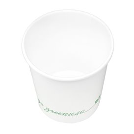 Weißer Pappbecher "Go Green" 4Oz/120ml Ø6,2cm (50 Stück)