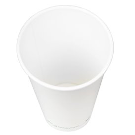 Weißer Pappbecher "Go Green" 20Oz/600ml Ø9,0cm (50 Stück)