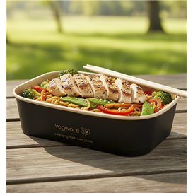 Schwarz Rechteck Verpackungen 500 ml 17,3x12,1x4,3cm (50 Stück)