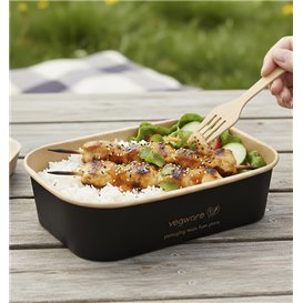 Schwarz Rechteck Verpackungen 500 ml 17,3x12,1x4,3cm (50 Stück)