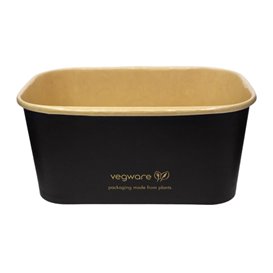 Schwarz Rechteck Verpackungen 1000 ml 17,3x12,1x7,1cm (50 Stück)