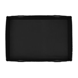 Schwarzes Sushi-Tablett aus Karton 16,5x11,5cm (400 Stück)