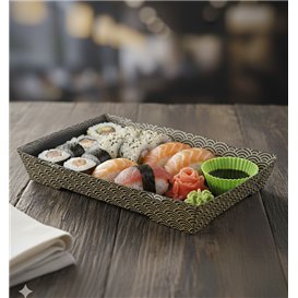 Sushi-Verpackungen Karton ''Waves'' 16,5x11,5cm (400 Stück)