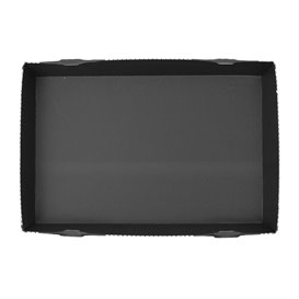 Sushi-Verpackungen Karton Schwarz 18,5x12,5cm (400 Stück)