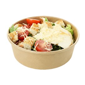 Suppenbecher To Go Kraft-Kraft Mit Deckel RPET 550ml Ø14cm (50 Stück)