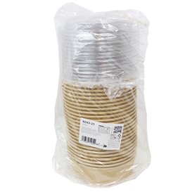 Suppenbecher To Go Kraft-Kraft Mit Deckel RPET 33Oz/1000 ml (25 Stück)