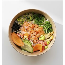 Suppenbecher To Go Kraft-Kraft Mit Deckel RPET 1140ml Ø18cm (25 Stück)