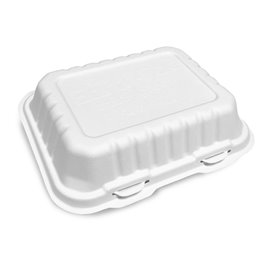 Menübox Zuckerrohr Weiß 19,5x15,5x7cm (250 Stück)