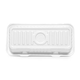 Menübox Zuckerrohr Weiß 32,4x15,3x6cm (50 Stück)