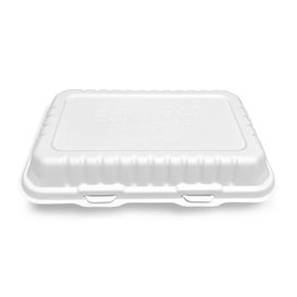 Menübox Zuckerrohr Weiß 25,5x15,5x6cm (50 Stück)