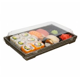 Deckel für Sushi- Verpackungen aus rPET 23,5x16cm (50 Stück)
