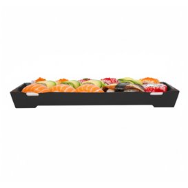Sushi-Verpackungen Karton Schwarz 26x19cm (200 Stück)