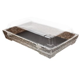 Deckel für Sushi Behälter rPET 18,5x12,5cm (50 Stück)