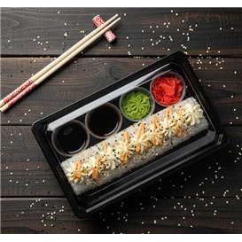 Deckel für Sushi Behälter rPET 18,5x12,5cm (50 Stück)