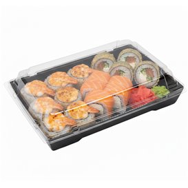 Deckel für Sushi Behälter rPET 18,5x12,5cm (400 Stück)