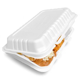 Menübox Zuckerrohr Weiß 26x16x6cm (250 Stück)