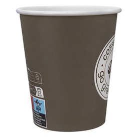 Kartonbecher ''Coffee Time'' 8Oz/240ml Ø8,0cm (1.000 Stück)