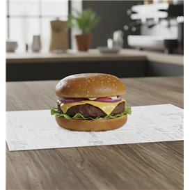 Wachspapier fettdicht für Burger "Times" 30x20cm (1000 Stück)