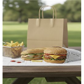 Wachspapier fettdicht für Burger "Times" 41x15cm (1000 Stück)