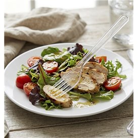 Wiederverwendbare Gabel aus PS Transparent 18cm (20 Stück)