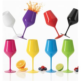 Wiederverwendbares Strapazierfähiges Rotes Tritan-Weinglas 470ml (1 Stück)