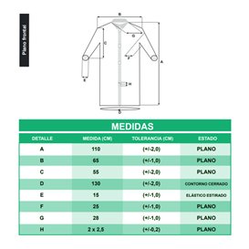 Industriekittel TST PP Schutzmäntel Klettverschluss Ohne Tasche Blau XL 35gr (1 Stück)