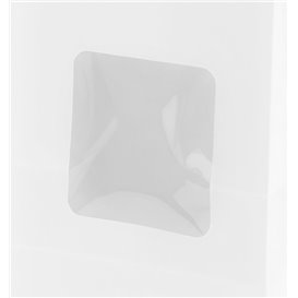 SOS-Tüte Weiß mit Verschluss und Fenster 9+6x26cm (50 Stück)
