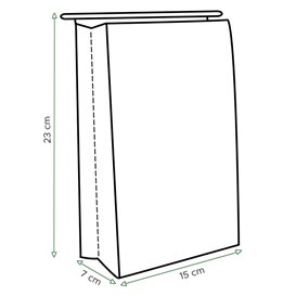 SOS-Kraft-Tüte mit Verschluss 15+7x23cm (1000 Stück)