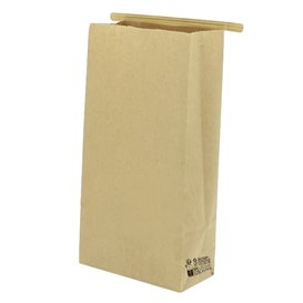 SOS-Kraft-Tüte mit Verschluss 12+6x23,5cm (50 Stück)