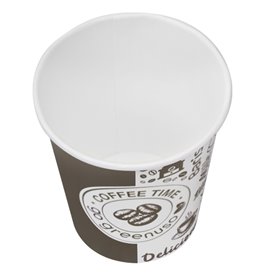 Kartonbecher ''Coffee Time'' 8Oz/240ml Ø8,0cm (1000 Stück)